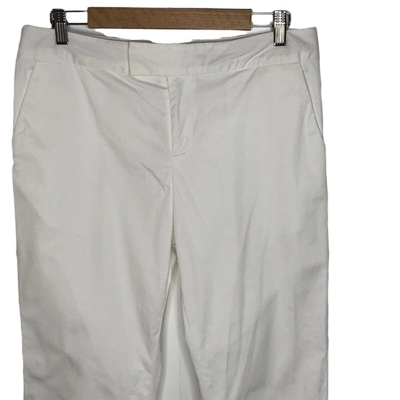 Derek Lam 10 Crosby Womens Cropped Pants Size 8 White High Rise Ankle Length‎ - Picture 2 of 7